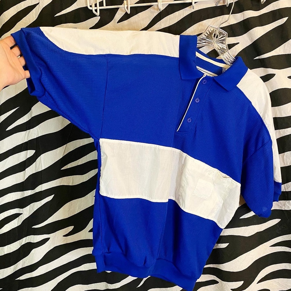 Huk-A-Poo Vintage 70’s Multi Media Men’s Polo Relaxed Fit Size Large